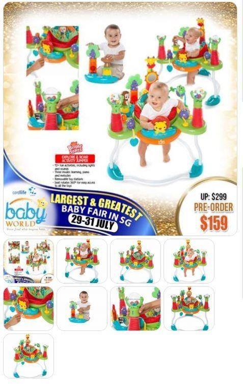 Bright starts explore & roar activity jumper clearance