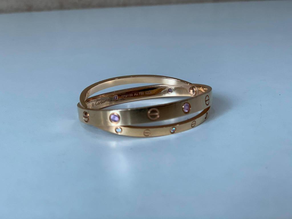 Cartier pink best sale sapphire love bracelet