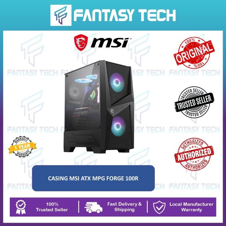 MSI MAG FORGE 100R ATX Gaming Casing, Computers & Tech, Parts ...