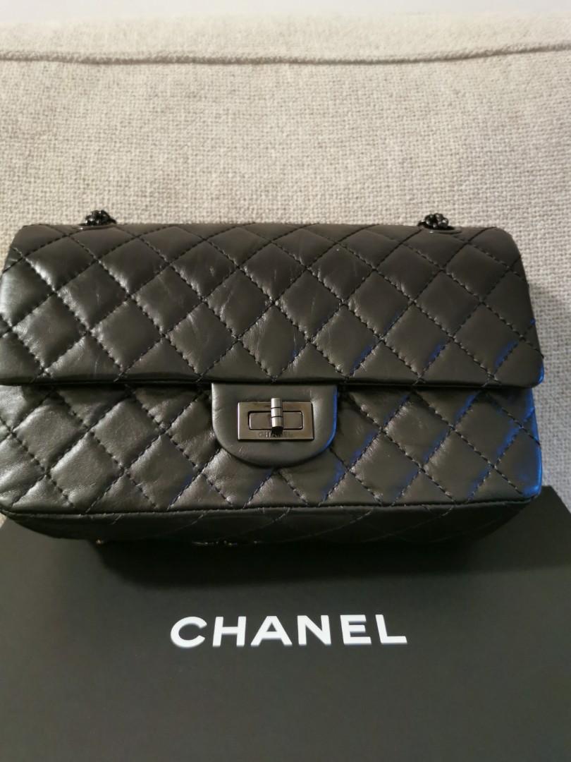 Chanel So Black Mini Reissue 2.55 Camera Case Crossbody Bag