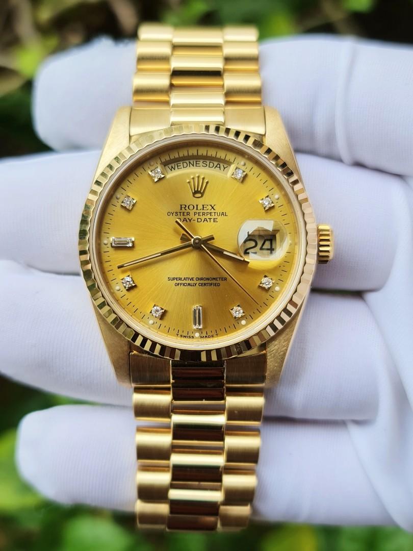 Cheap Sales Rolex Full 18kt Gold President Daydate 36 Ref. 18238