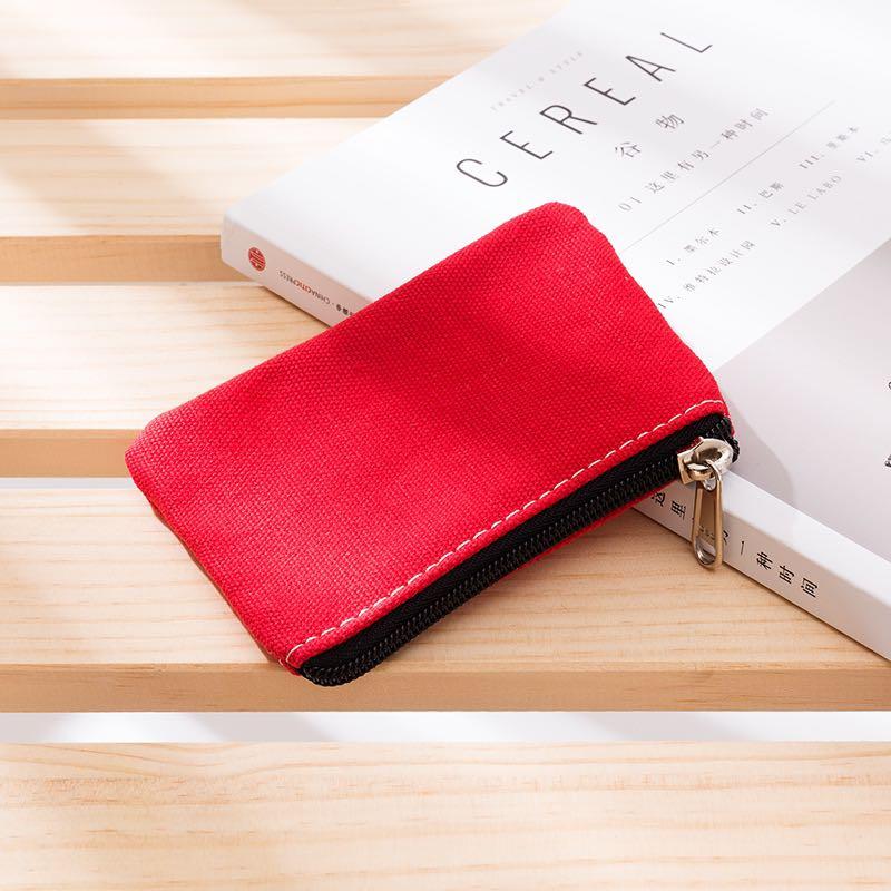 Cloth coin sales purse with zipper