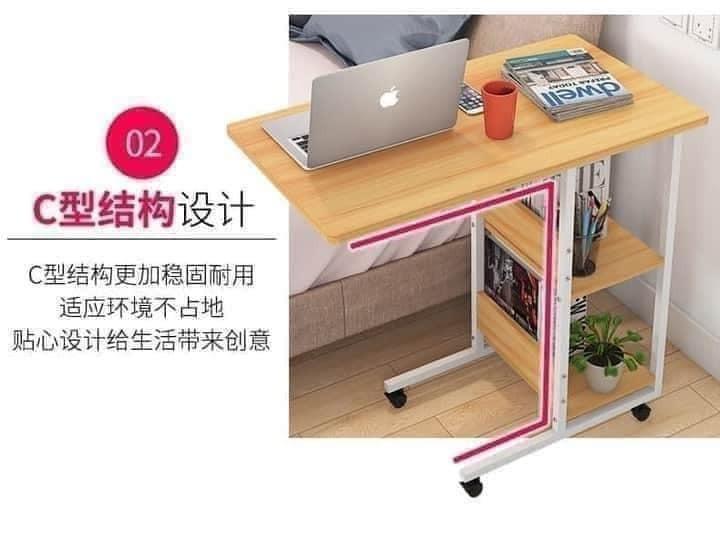 Double Layer Laptop Table with Wheels, Babies & Kids, Baby Nursery ...