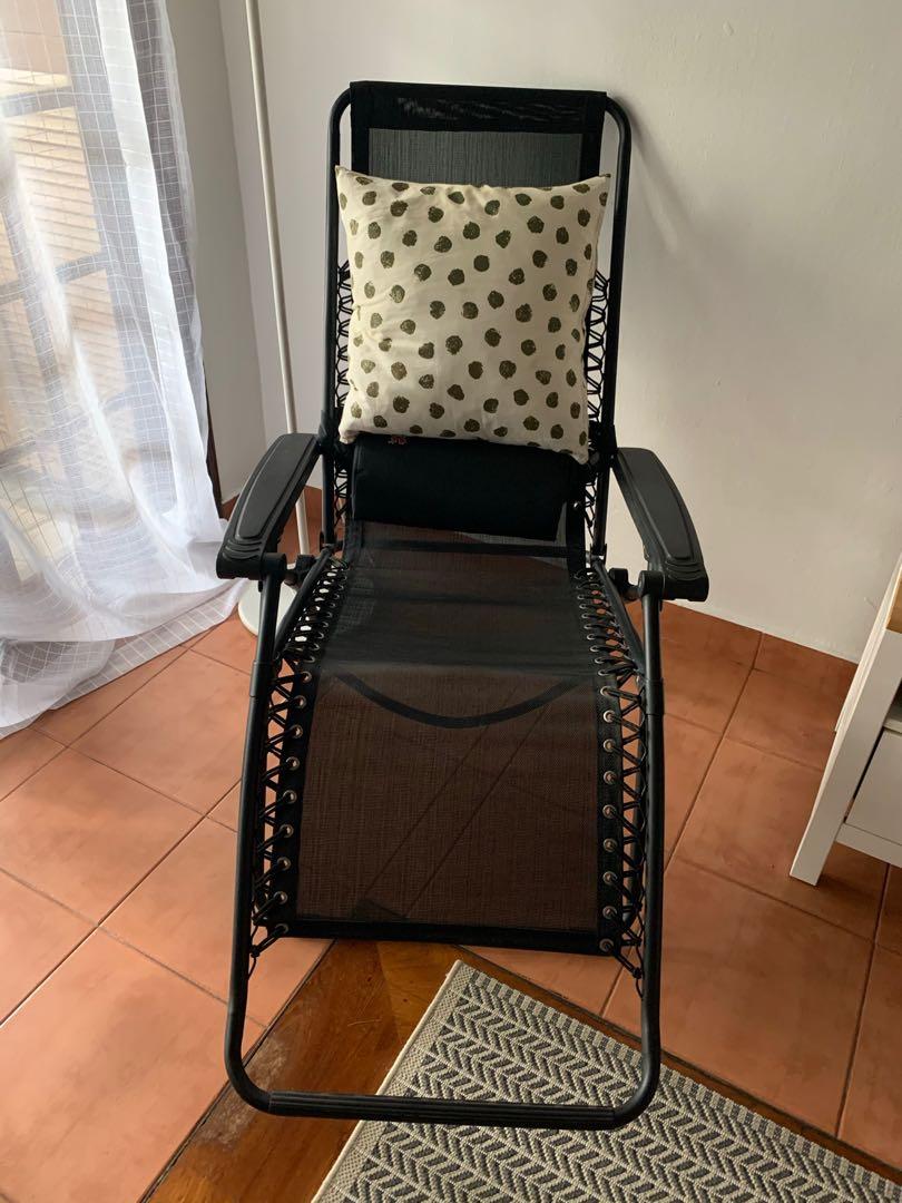 Foldable Recliner Chair w Leg Rest, Furniture & Home Living, Furniture