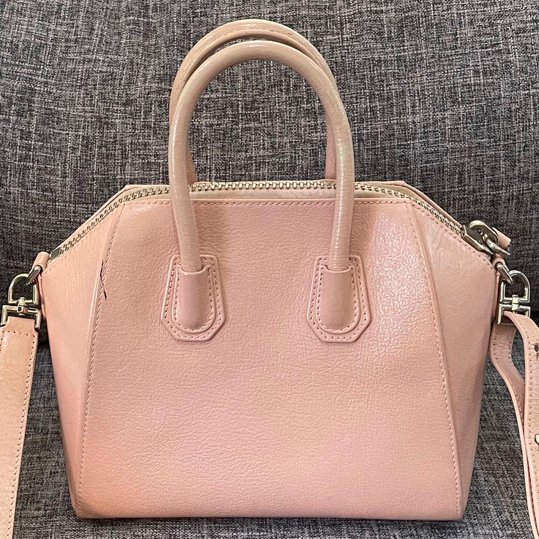 Givenchy Antigona Mini (Category: Luxury Bags & Wallets) located in Manila. Submitted by decluttering_account (Listing ID 1071808593, Image 2). Description: Guaranteed authentic Recolored - color is a beautiful nude pink Inclusion: Certificate of authenticity from Authenticate4u .