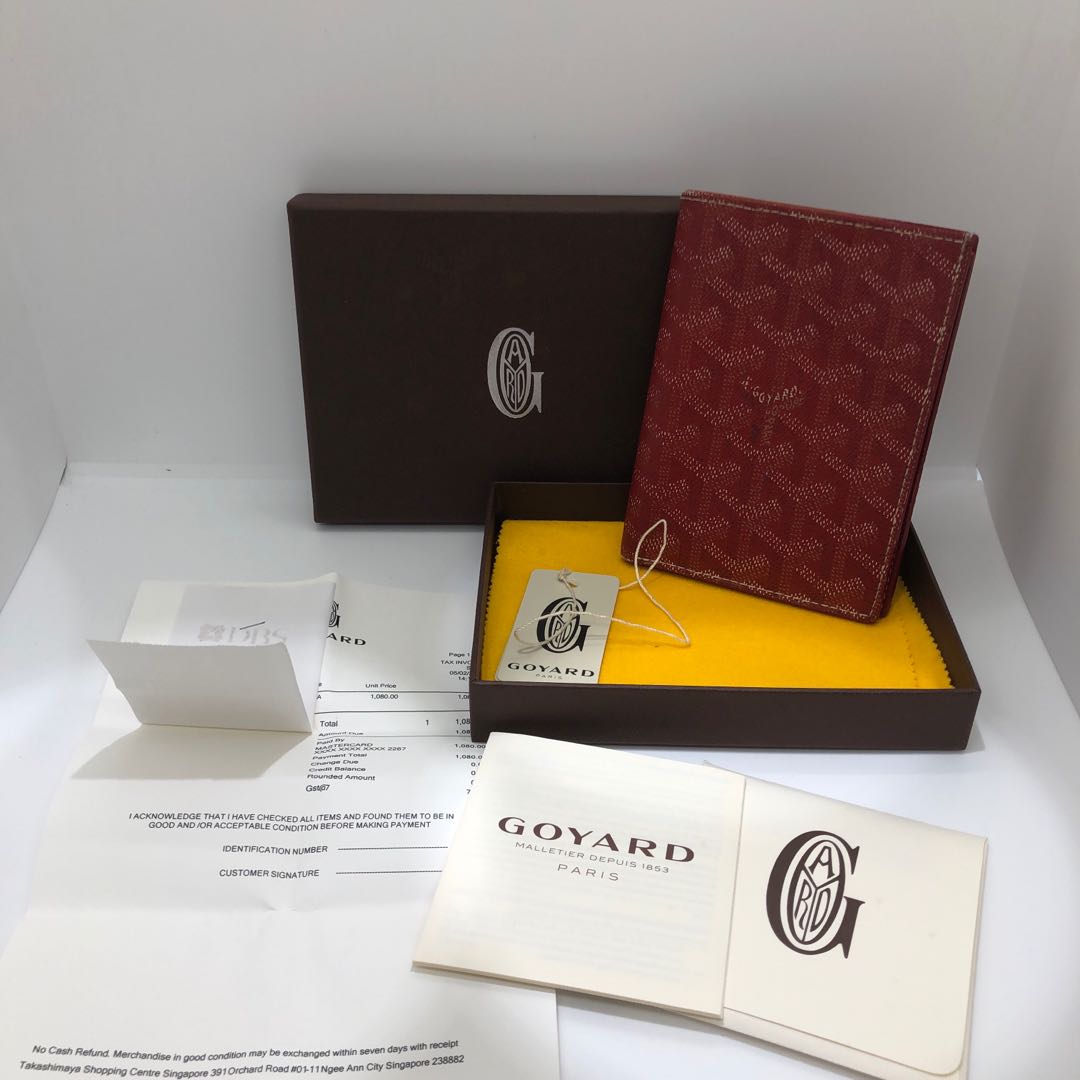 red goyard wallet