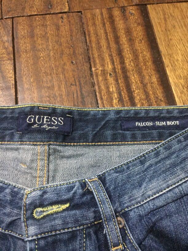GUESS falcon button fly slim boot, Men 