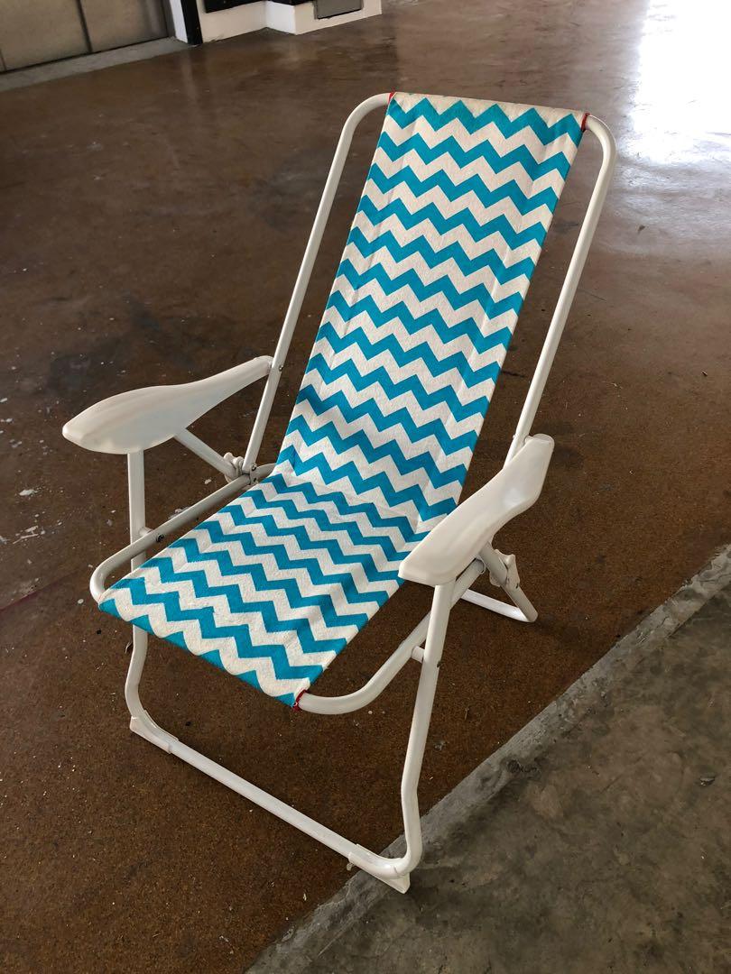 1 Left Red Outdoor Reclining Foldable Ikea Beach Chair Lawn Chair Lounge Furniture Home Living Furniture Chairs On Carousell