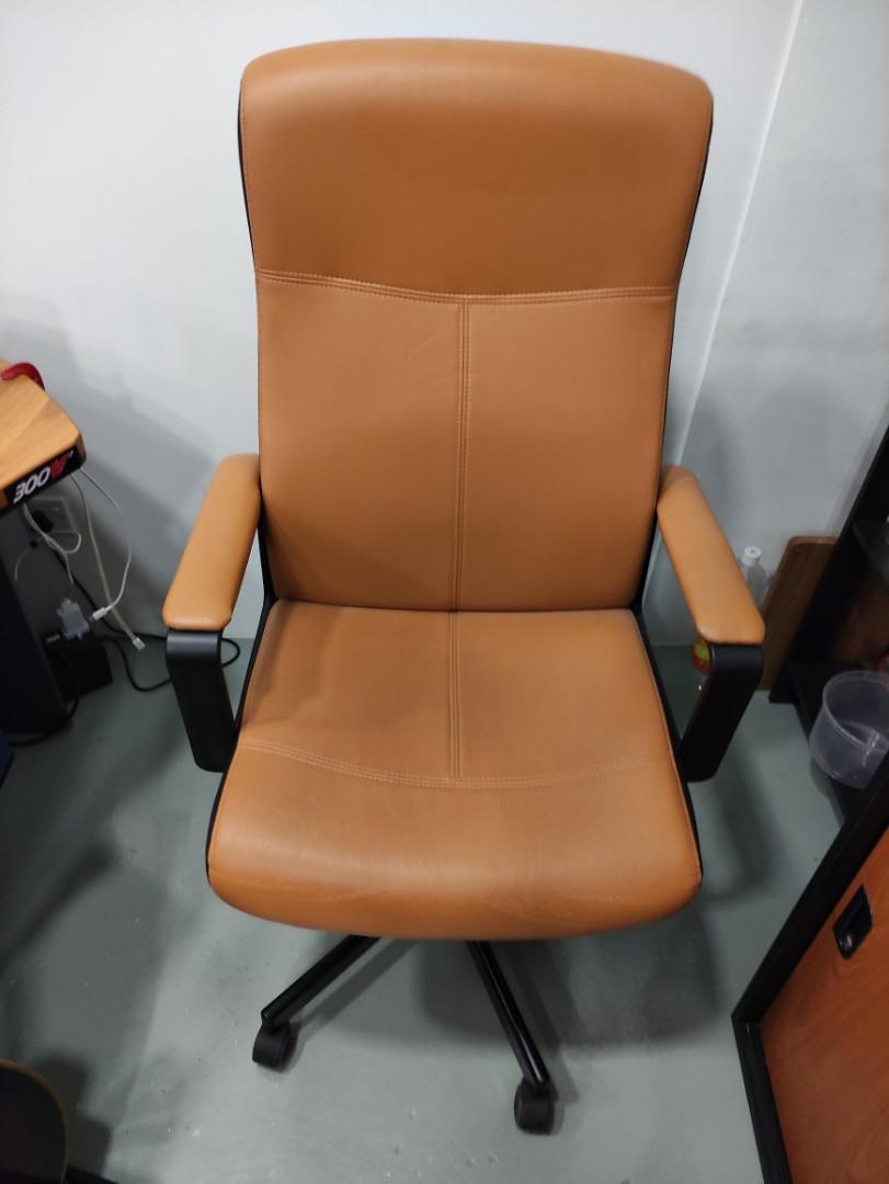 Ikea leather shop desk chair