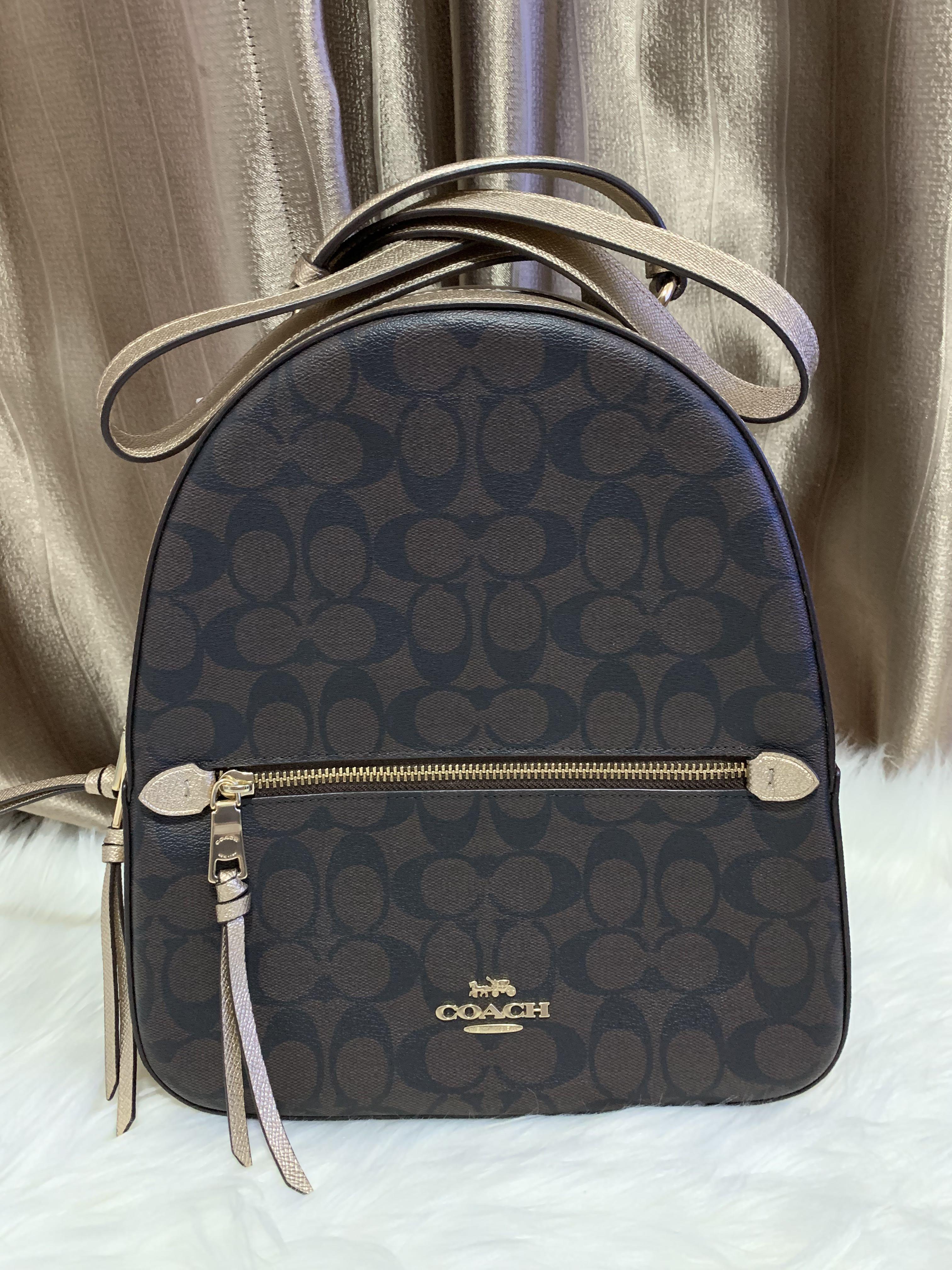 Gold coach top backpack