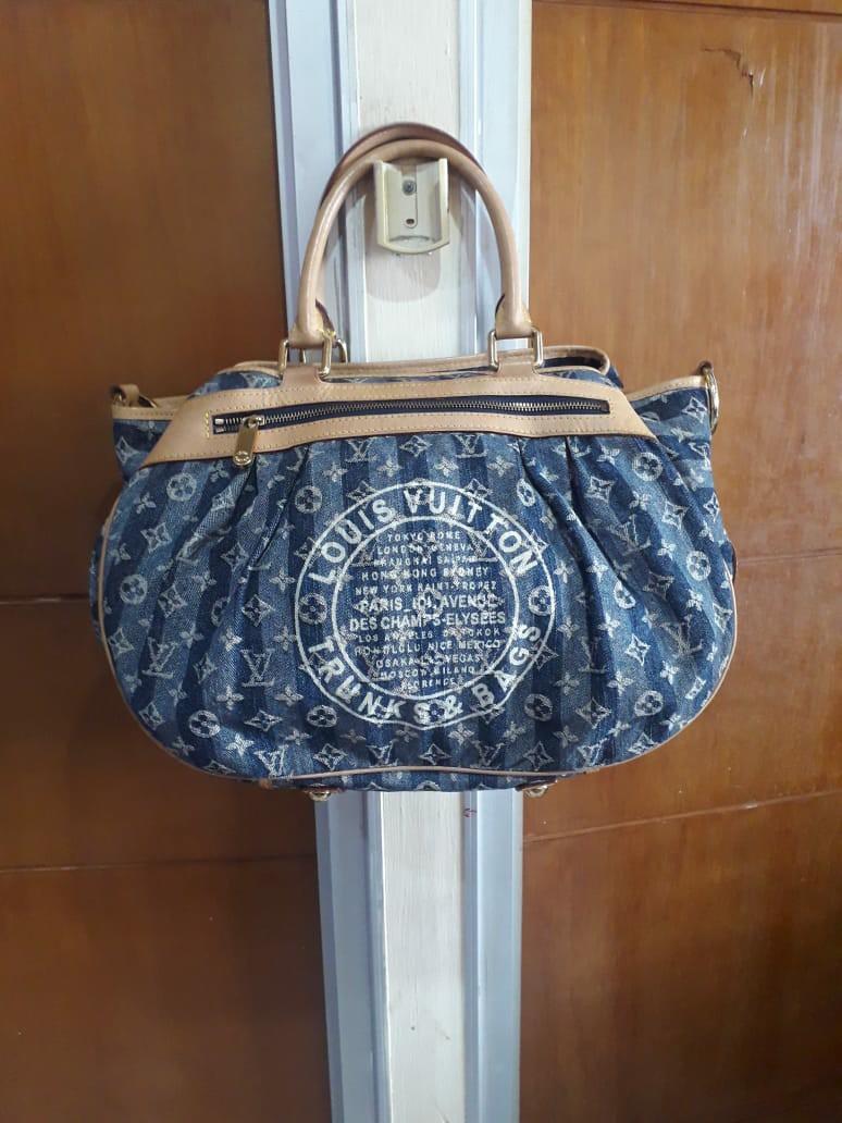 LV denim cabas raye GM monogram, Barang 