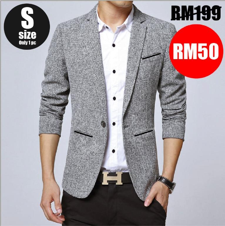 Korean slim fit blazer on sale