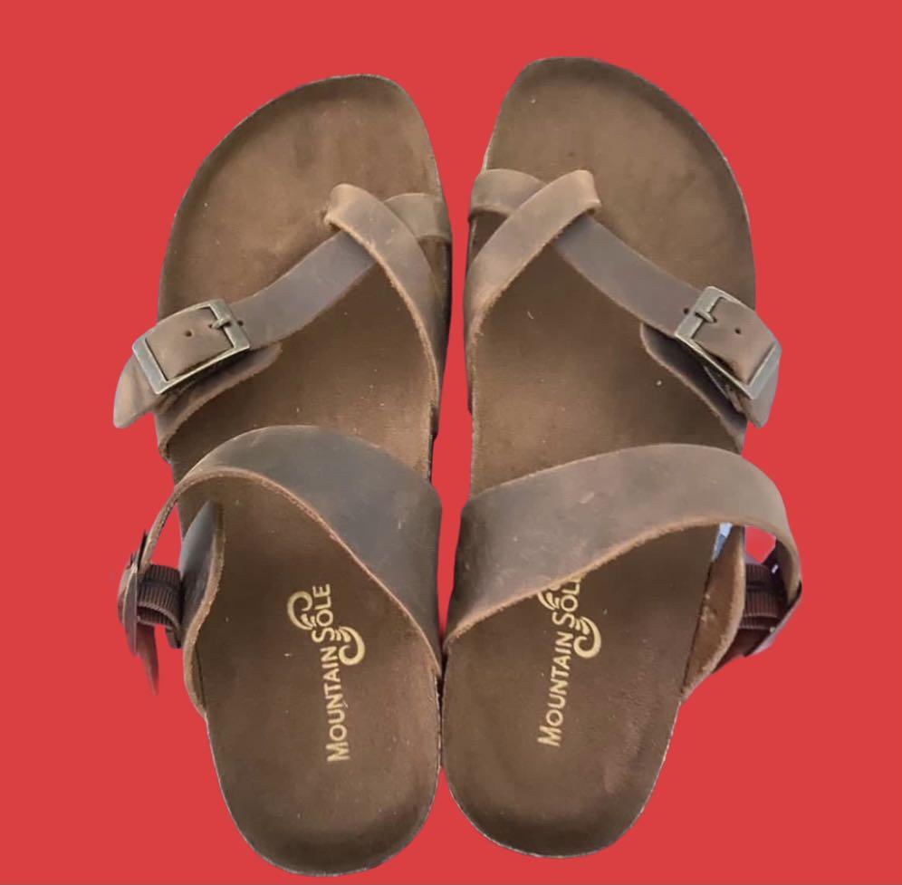 Mountain Sole leather women s sandal in brown Women s Fashion