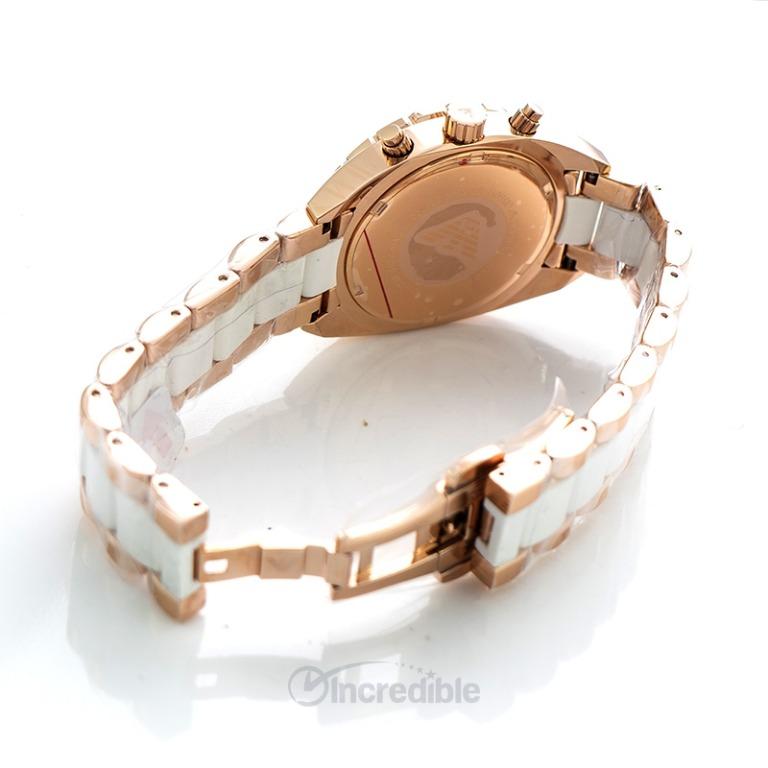 NEW Emporio Armani Quartz White Dial Stainless Steel Ladies Watch AR5942