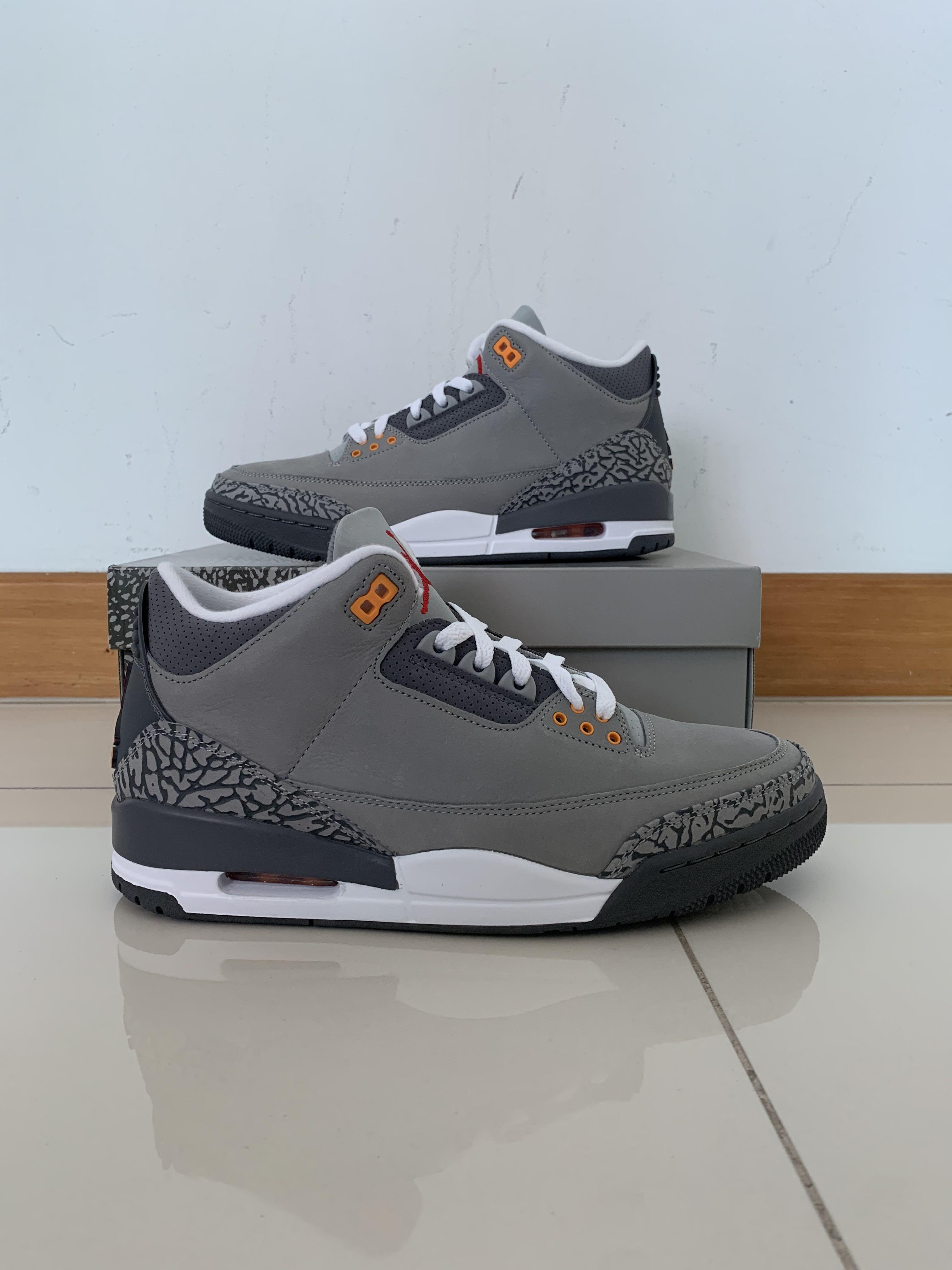 Nike Air Jordan 3 Retro Cool Grey Men S Fashion Footwear Sneakers On Carousell