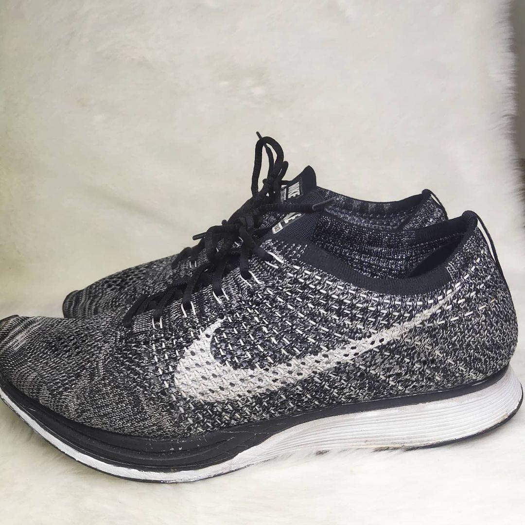 Nike Flyknit Racer Oreo 2.0 Original Second Fesyen Pria Sepatu