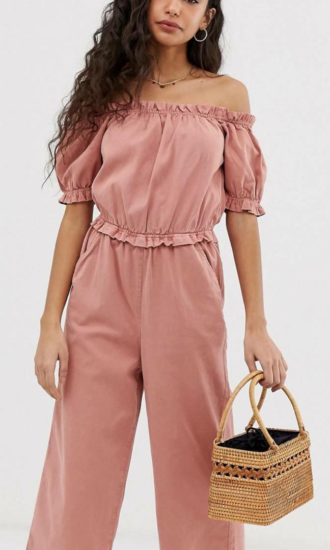 Off the shoulder jumpsuit petite clearance