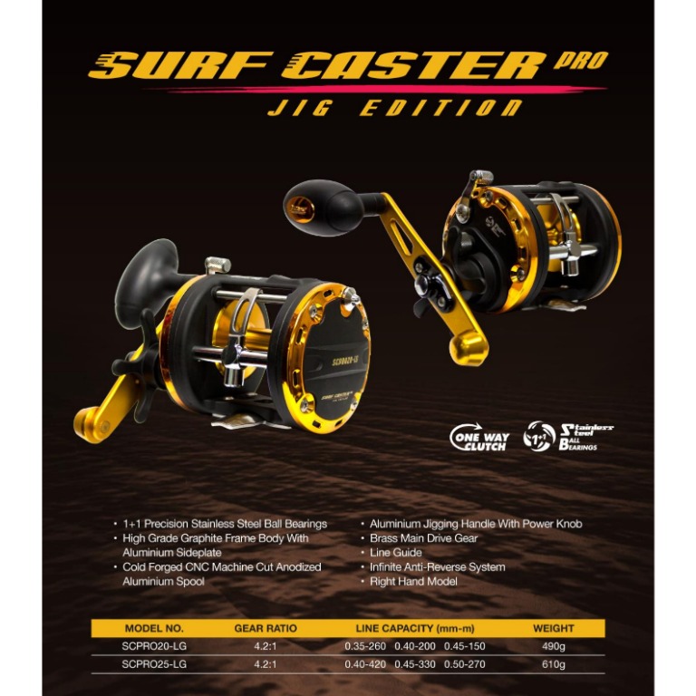 PIONEER SURF CASTER PRO B/C REEL, Sports Equipment, Fishing on Carousell