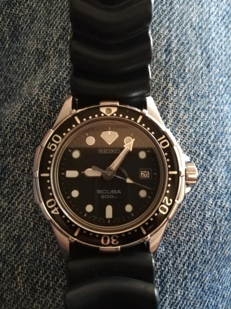 Rare Vintage Seiko Scuba Air Divers 200m Quartz 7N35-600A, Men's Fashion,  Watches & Accessories, Watches on Carousell