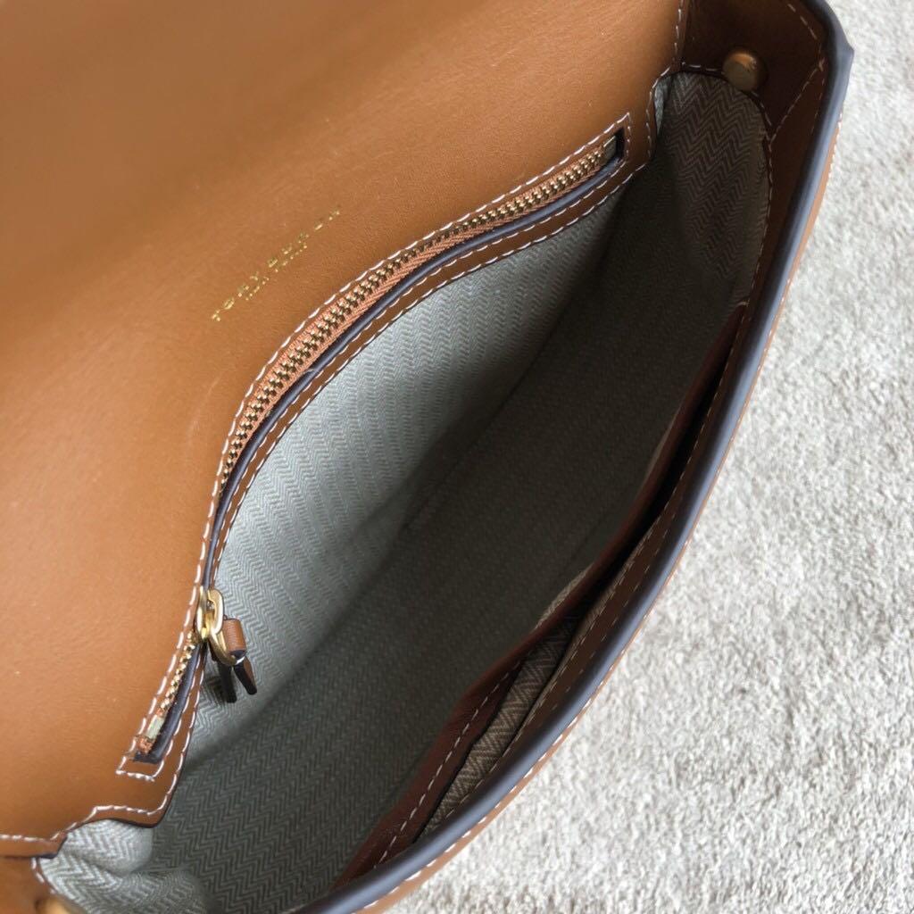 Tory burch miller store metal logo saddle bag