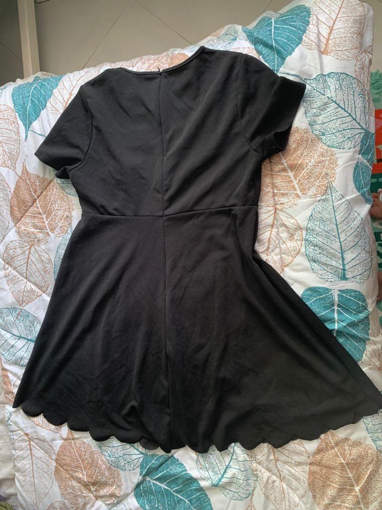 Shein black midi dress clearance