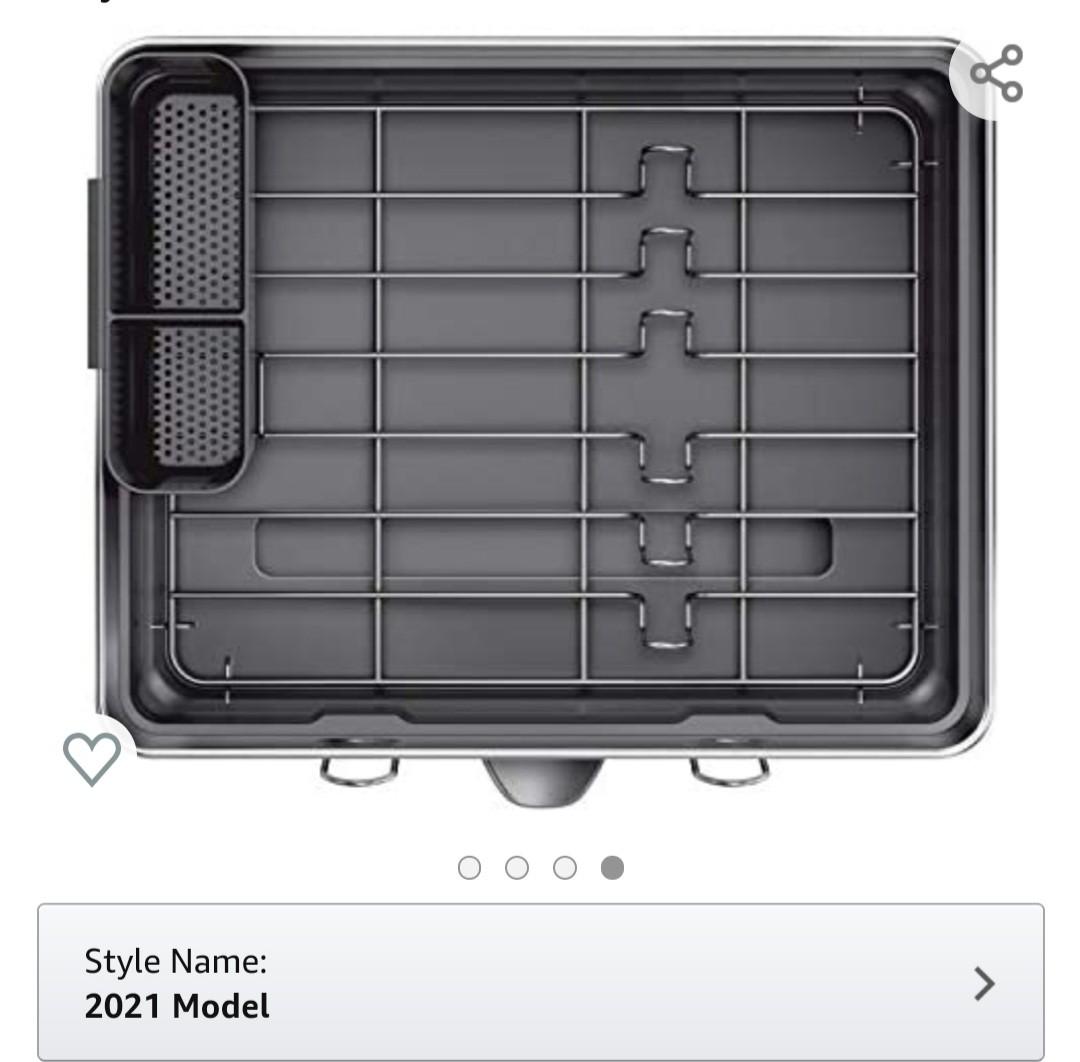 Simplehuman KT1179 Kitchen Compact Steel Frame Dish Rack with Swivel Spout Fingerprint Proof Stainless Grey Plastic Medium Furniture Home Living Bathroom Kitchen Fixtures on Carousell