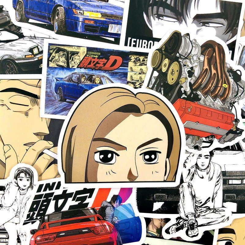 MUYINGZHUO Initial D Stickers 50PCS, Japanese Cartoon