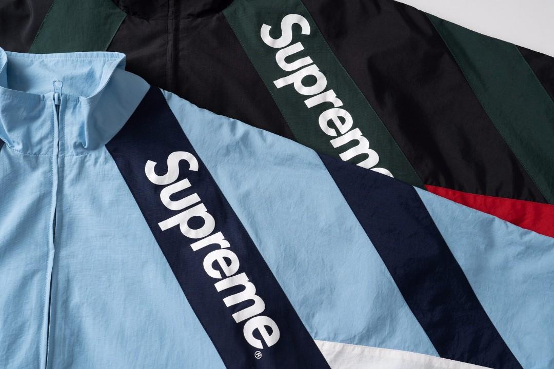 Supreme 20SS WEEK 1 Paneled Track Jacket 顏色：黑色、藍色尺碼：S