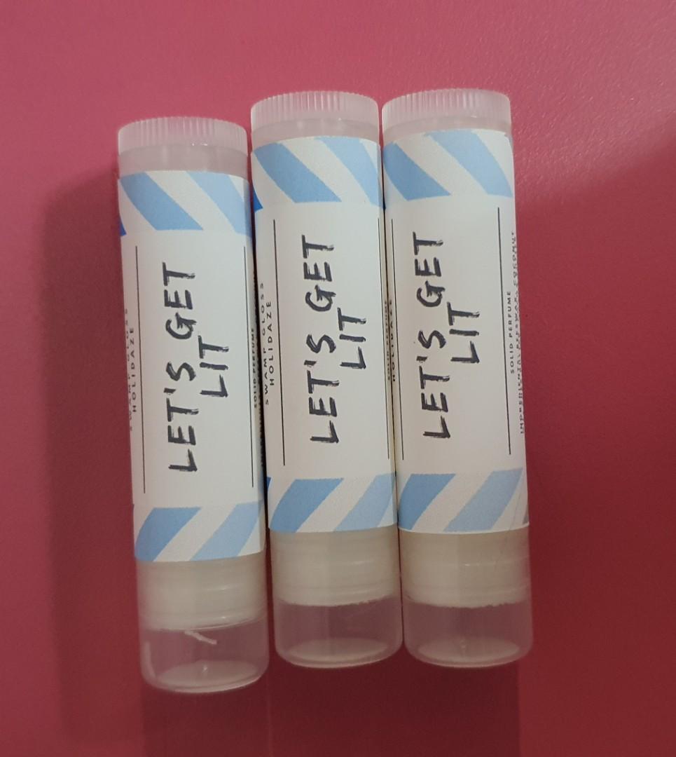 Swamp Gloss - LETS GET LIT solid perfume (Category: Fragrance & Deodorants) located in Manila. Submitted by destash2restash3 (Listing ID 1071858021, Image 1). Description: 4.4grams each all 3 are brand new, never used bought November 2020 These were meant to be a gift for my sister and cousins but these arrived late - just this month 😆 (internationally shipped from US) All photos are actual ones I took. This was a limited edition mystery solid p