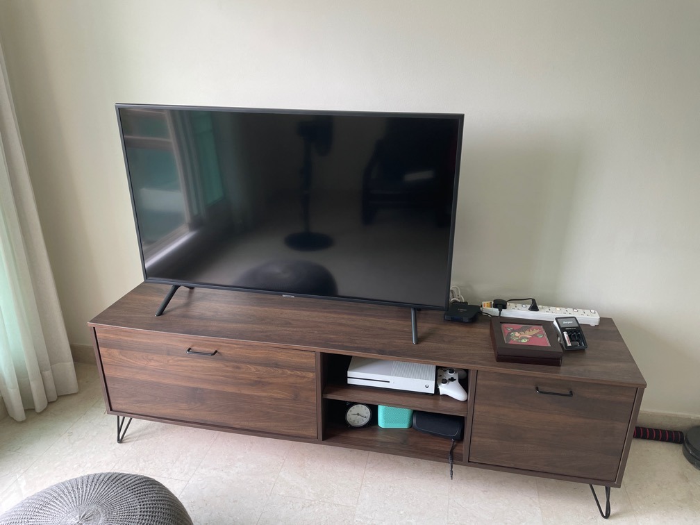 Walnut modern TV Console, Furniture & Home Living, Furniture, TV ...