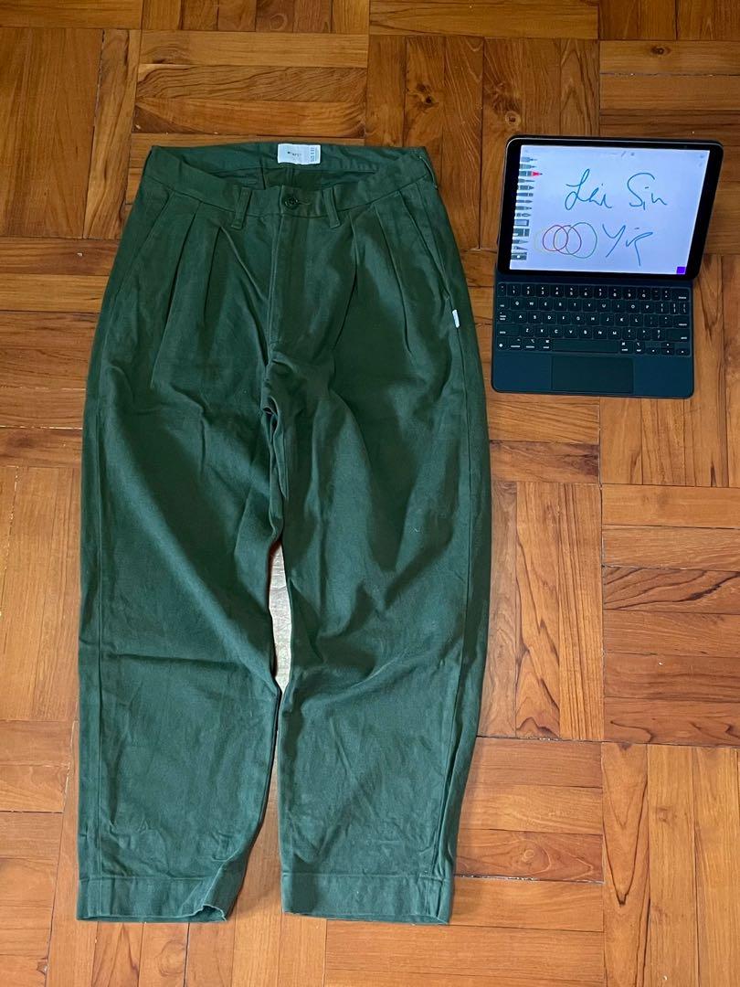 WTAPS Tuck Trousers OD Size 1, 男裝, 褲＆半截裙, 長褲- Carousell