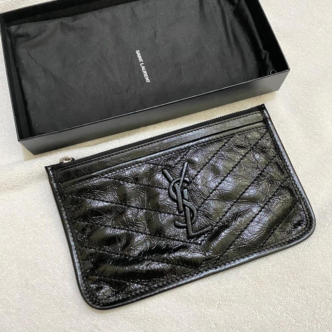 YSL NIKI BILL POUCH BLACK Complete set Barang Mewah Tas Dompet