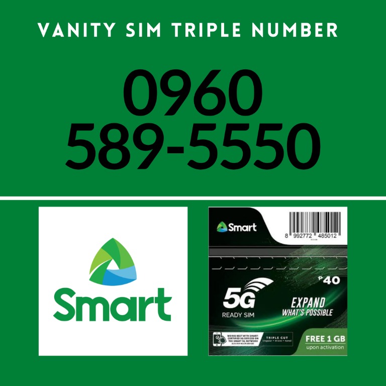 0960 589 5550 Smart 5G Vanity Sim, Mobile Phones & Gadgets, Mobile ...