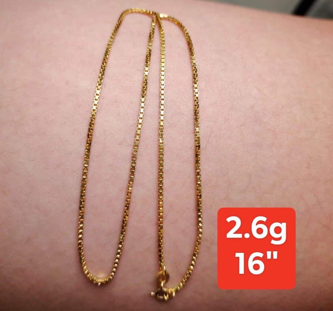 18k BOXTYPE GOLD NECKLACE
