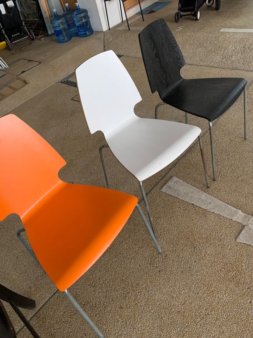 3 IKEA stackable chairs for pick up, Furniture & Home Living, Furniture