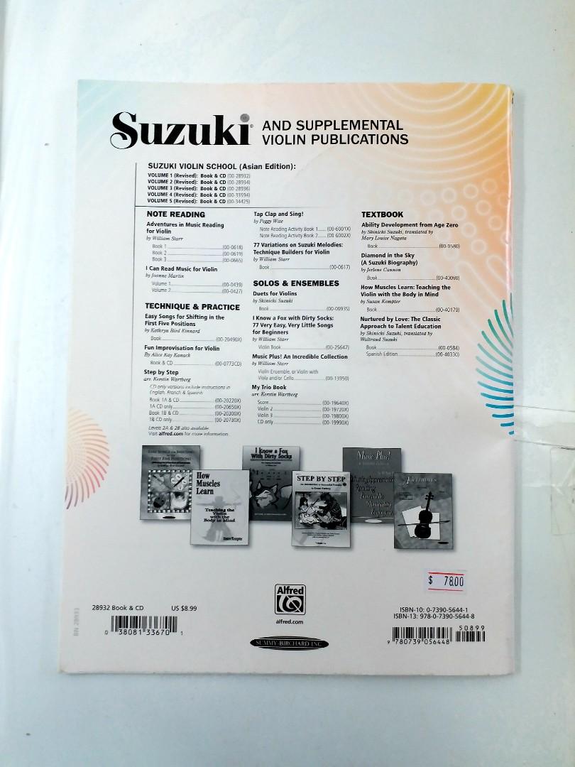 新淨 Suzuki 小提琴琴譜/琴書 Violin School Volume 1 Violin Part Revised Edition ...