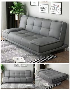 皮/棉麻化床  沙發床      折叠梳化  Sofa Bed
