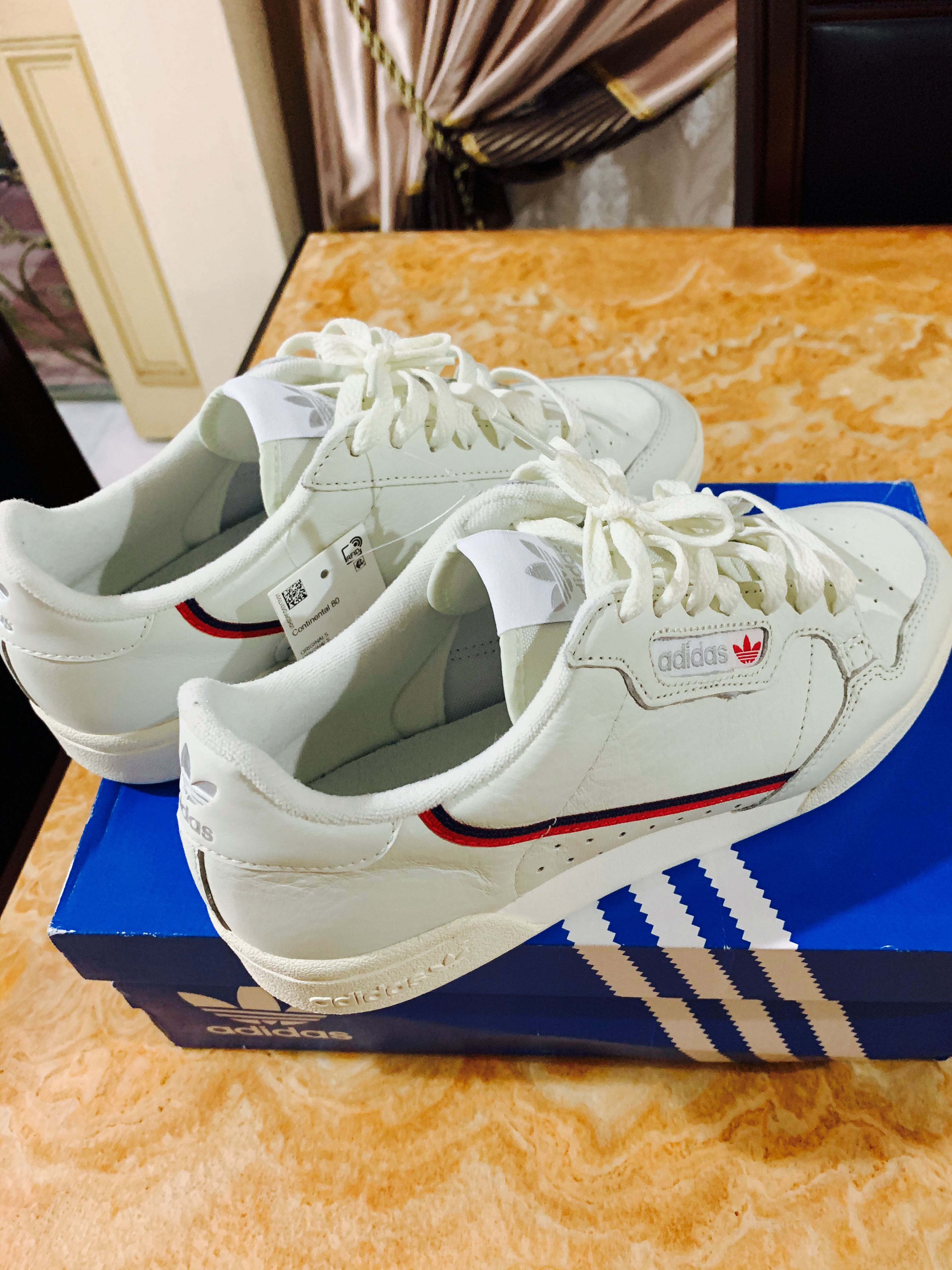 adidas pale blue continental 80 trainers