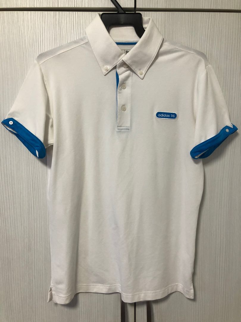 adidas white polo