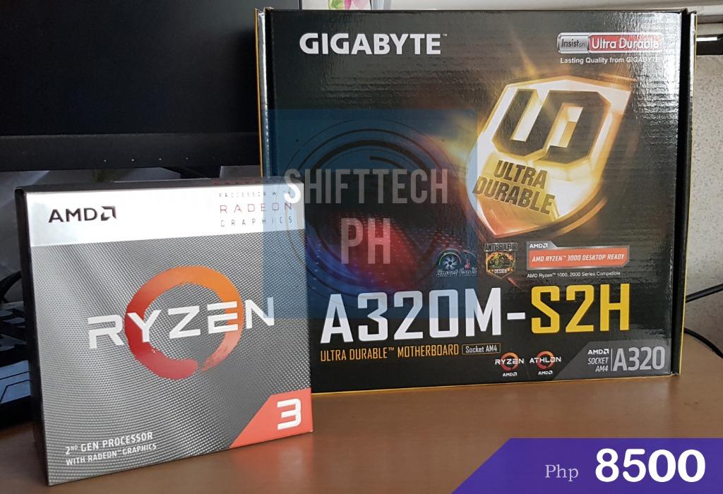 Amd Ryzen 3 30g With Gigabyte Ga A3m S2h With M 2 Ssd Socket Computers Tech Parts Accessories Computer Parts On Carousell