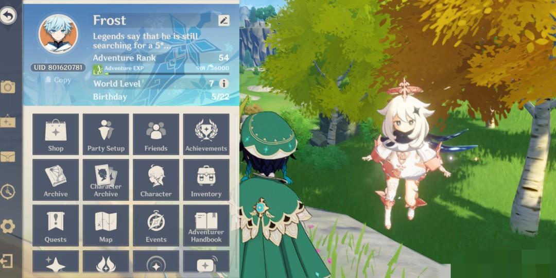 Ar54 Genshin Impact Account Video Gaming Gaming Accessories Game Gift Cards Accounts On Carousell