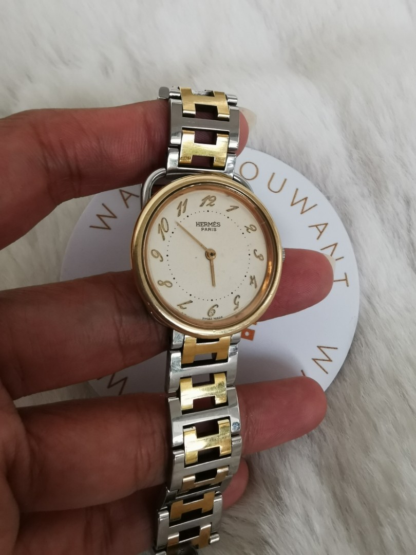 Hermes two tone hot sale watch
