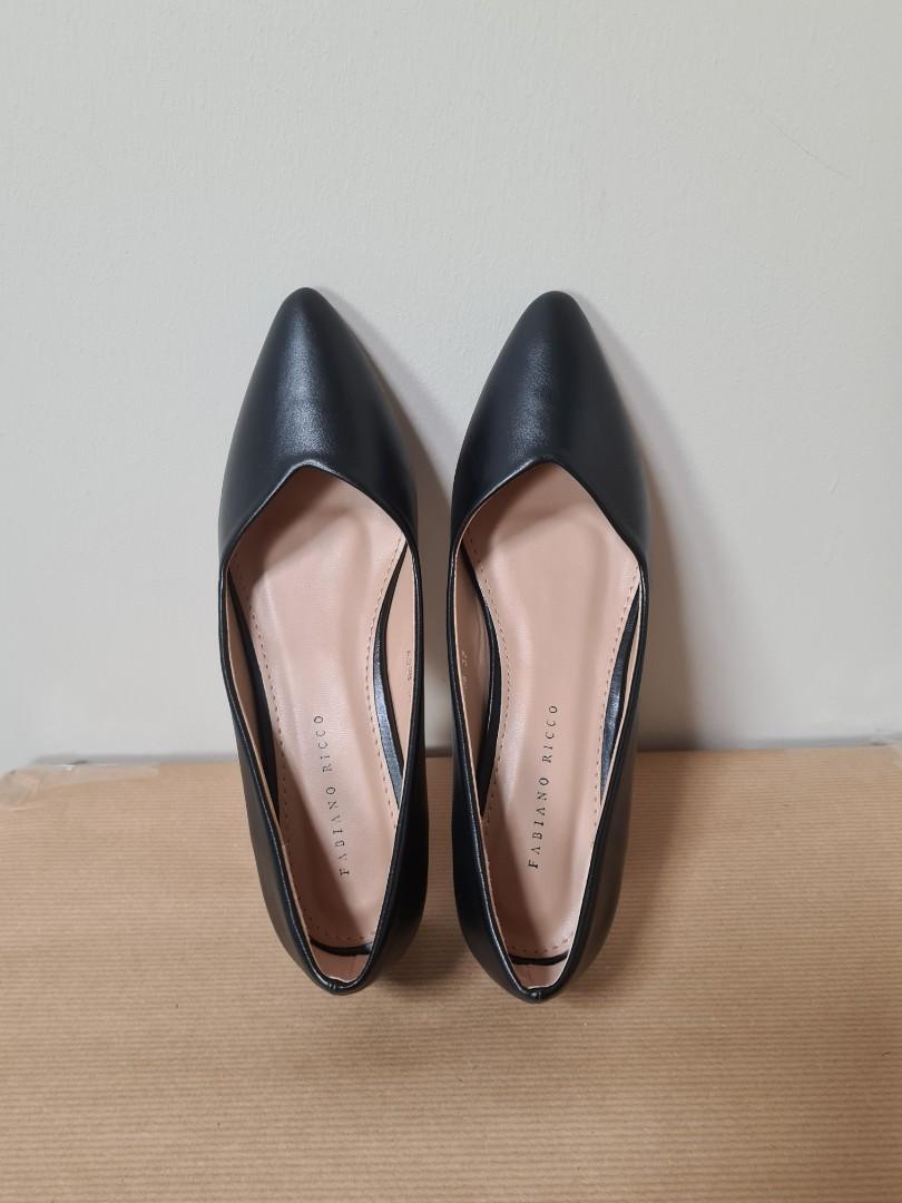 black block heel work shoes