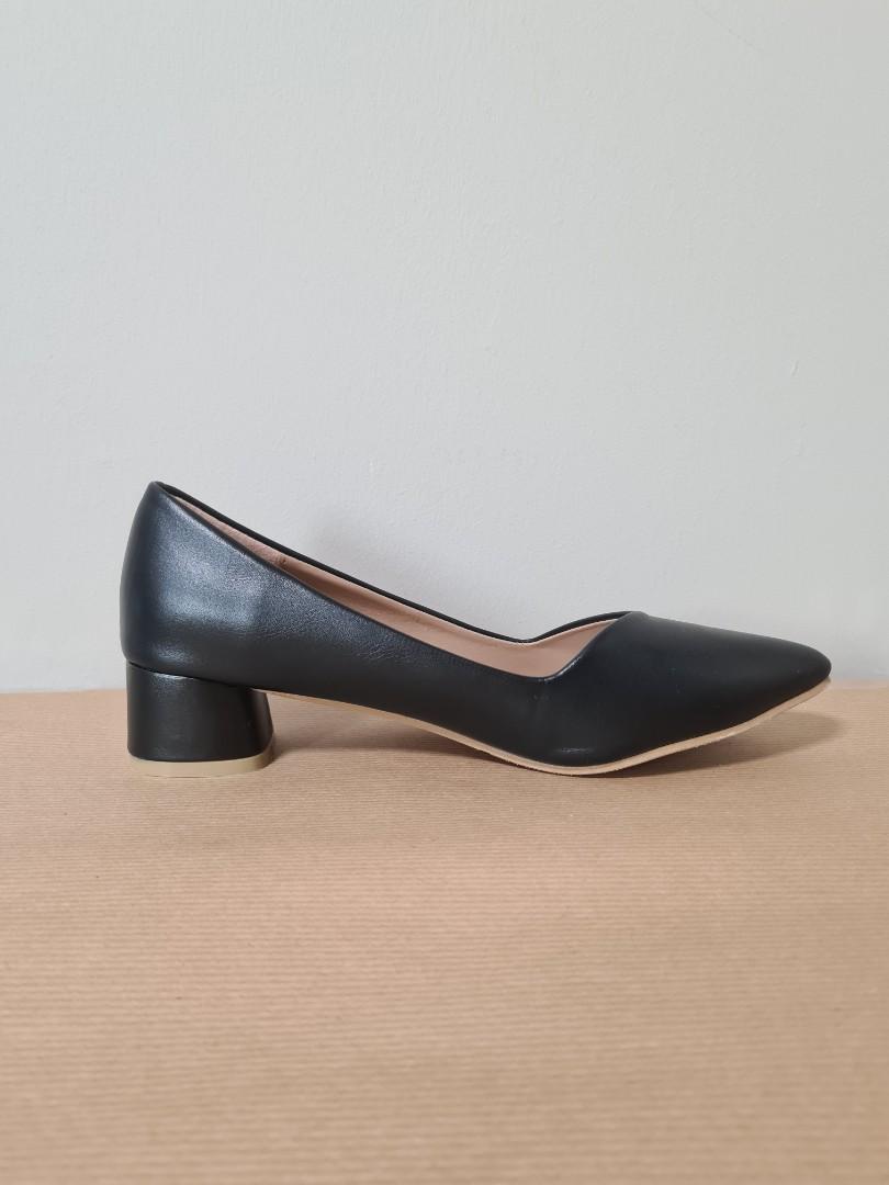 black block heel womens shoes