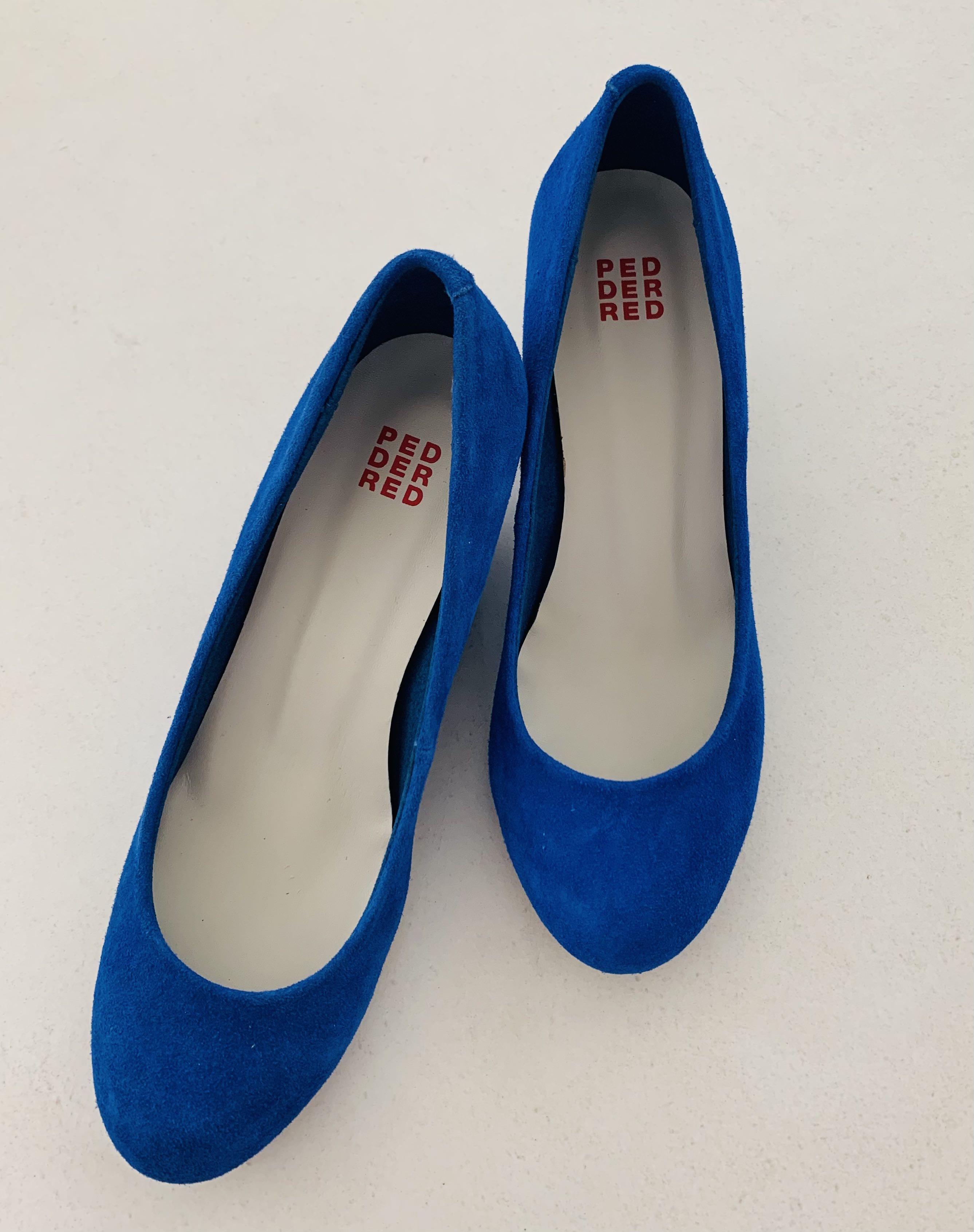 BN Pedder Red suede cobalt blue wedges Women s Fashion Footwear