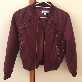 BNWT Maroon Bomber Jacket
