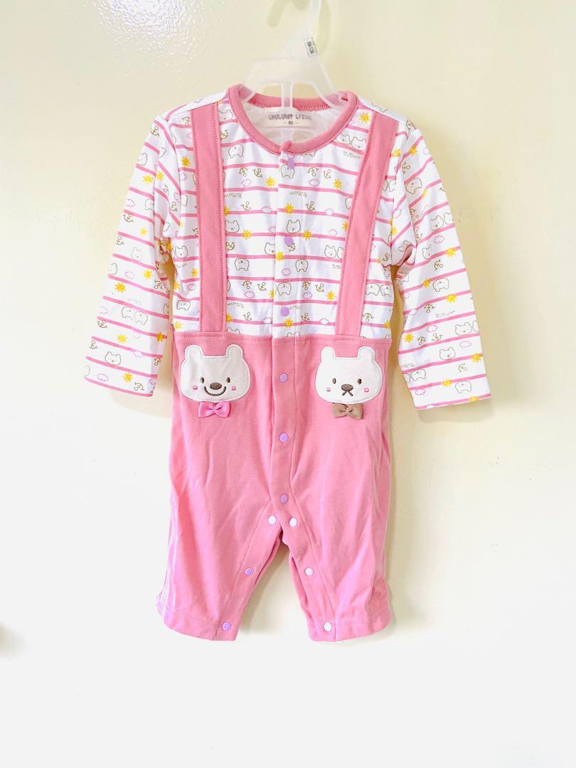Brand New Japan Baby Girl Romper Baby Sleep Suits Play Suits 80cm Bebe Girl 9 12m One Piece Long Sleeves 100 Cotton Babies Kids Babies Kids Fashion On Carousell