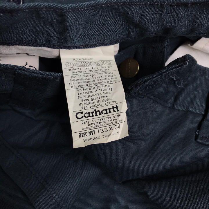 CARHARTT B290 LONG BLENDED TWILL PANT NAVY SIZE 33 x 34 RELAXED FIT