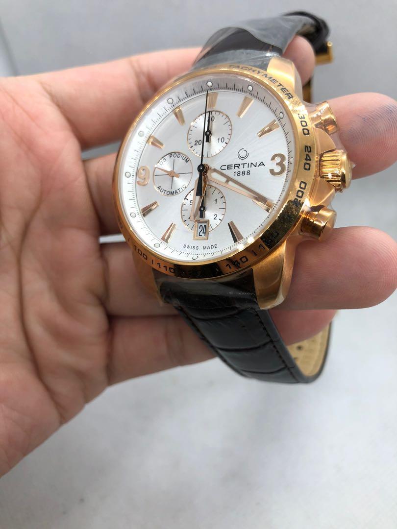 Certina DS Podium 42mm Rose Gold Chronograph Automatic Watch BNIB
