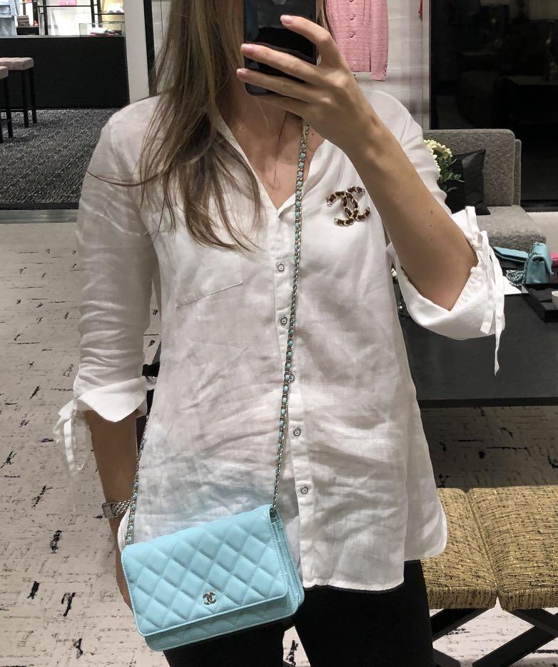 Chanel Tiffany blue woc